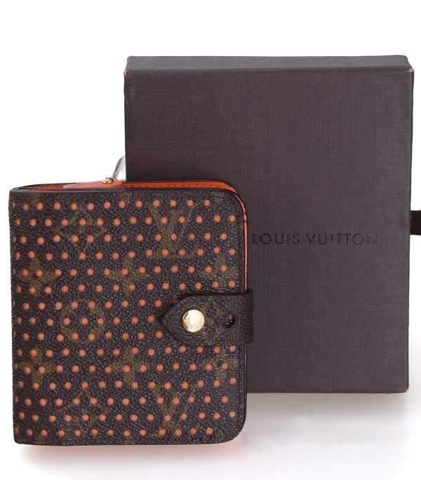 1:1 Copy Louis Vuitton Monogram Canvas Perforation Compact Zippe M95188 Replica - Click Image to Close